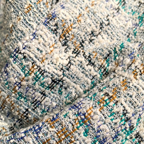 Belle Poque cropped blazer/cardigan with sparkly silver thread size small - Picture 6 of 6